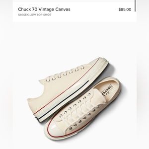 White low top converse Chuck-70s